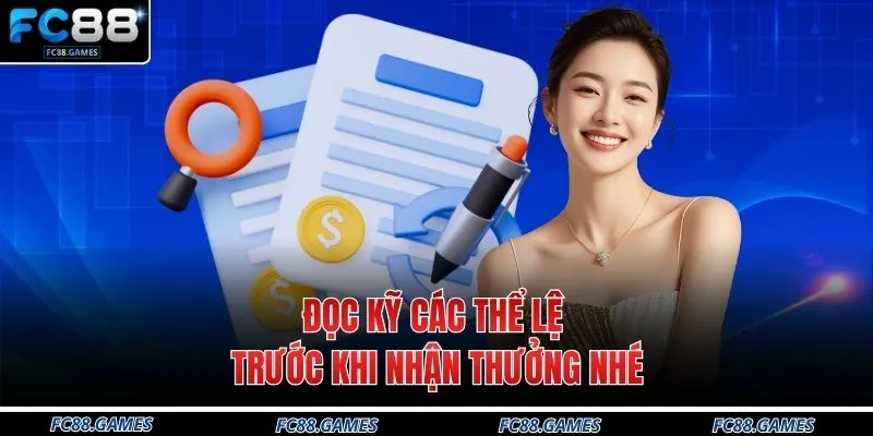 Điều Khoản Và Điều Kiện 4 Đọc kỹ các thể lệ trước khi nhận thưởng nhé