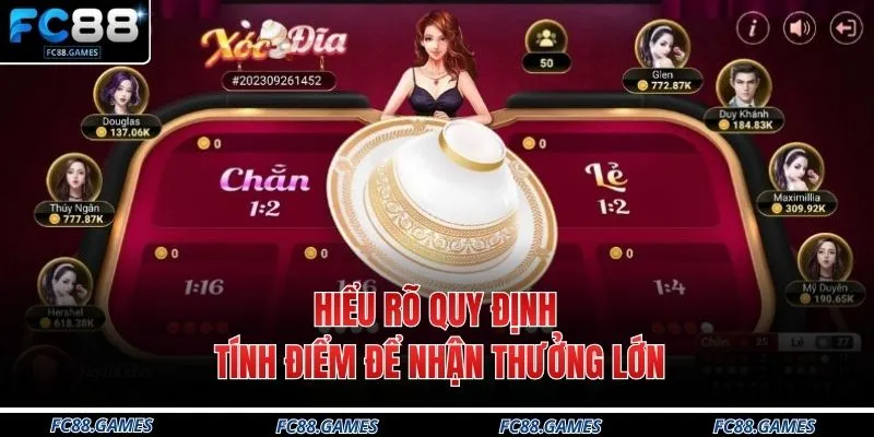 Cách Chơi Xóc Đĩa Tứ Linh Năm 2026 Tại Nhà Cái FC88 3 Hiểu rõ quy định tính điểm để nhận thưởng lớn