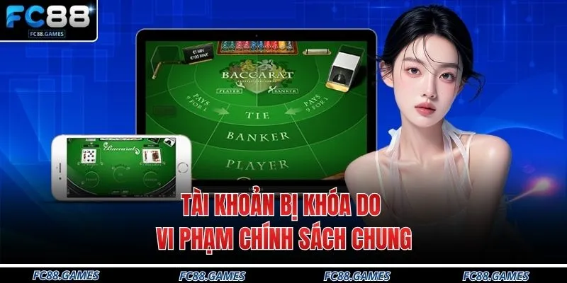 Baccarat Có Lừa Đảo Không Tại FC88 - 3 Điều Cần Biết 4 Tài khoản bị khóa do vi phạm chính sách chung